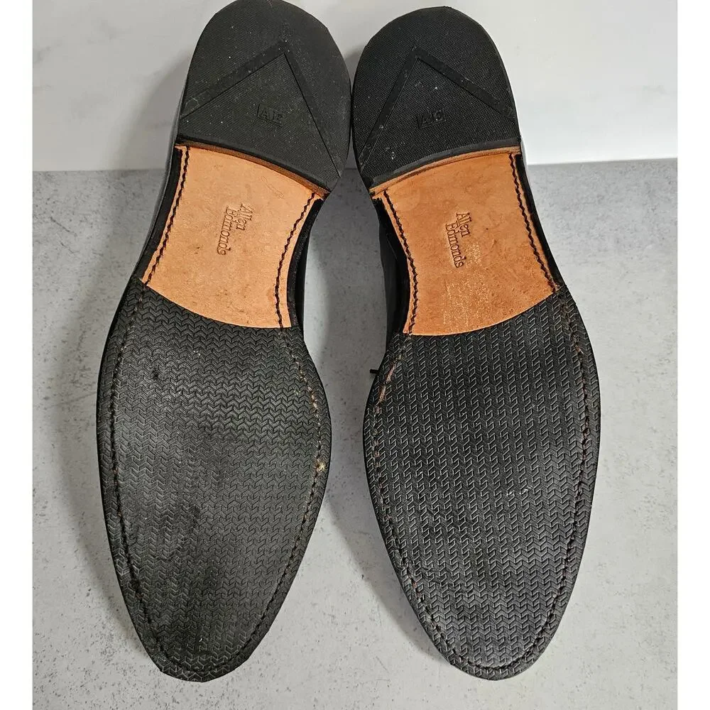EUC Allen Edmonds Men's Black Leather Resoled Split Toe Delray Dress Shoes 15 B - Picture 10 of 10
